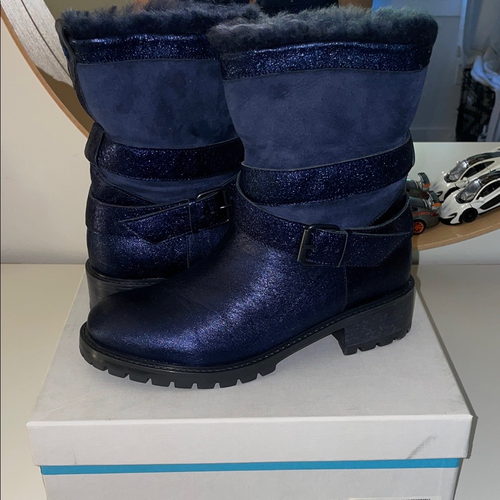 Ross & Snow Emilina Boot - Blue metallic - w7.5/38